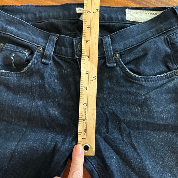 Rag & Bone Womens Ankle Skinny Distressed Jeans Blue Size 24 - Picture 8 of 10